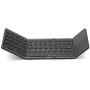 Foldable Keyboard with Touch Pad, IKOS Tri- Folding Portable Keyboard for iPhone iPad Samsung Smartphone Tablet, Wireless BT Keyboard, Designed Compatible for iOS Android Windows System Device (Black)