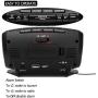 DreamSky Digital Alarm Clock Radio FM Radio, 1.4 Inches Large Blue LED Number Display, Dual USB Ports for Charging, 3.5 mm Headphone Jack, Snooze, DST