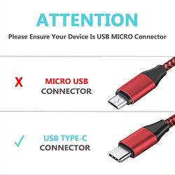 [2 Pack] USB Type-C Cable, 6.6Ft Charging Cord Compatible Samsung Galaxy Tab A 10.1”(2019) 10.5”(2018), Tab S6 S5e(2019) S4 10.5”(2018) S3 9.7 ” (2017) Tablet, Galaxy S10 S9, Note 10 9 Phone