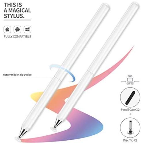Stylus Pen, Universal High Sensitive & Precision Capacitive Disc Tip Touch Screen Pen Stylus for iPhone/iPad/Pro/Samsung/Galaxy/Tablet/Kindle/iWatch