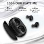 Wireless Earbuds Bluetooth 5.0 with Charging Case IPX8 Waterproof TWS Stereo Noise Cancelling Headphones in Ear Built in Mic Headset Premium Sound with Deep Bass for Sport Black