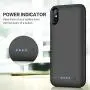 QTshine Battery Case for iPhone X/XS/10, Newest [6500mAh] Protective Portable Charging Case Rechargeable Extended Battery Pack for Apple iPhone X/XS/10(5.8) Backup Power Bank Cover - Black