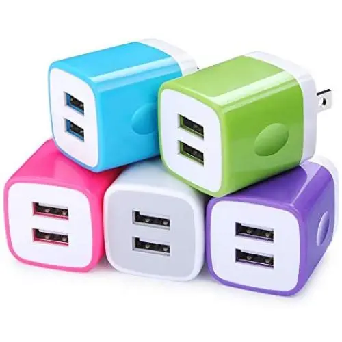 2.1A USB Wall Charger, FiveBox 5Pack Dual Port USB Adapter Wall Charger USB Plug Charging Block Charger Brick Charger Cube Charger Box Compatible iPhone 11/Xs/XR/X/8/7/6, Samsung, Android, LG, Moto 2.1A USB Wall Charger, FiveBox 5Pack Dual Port USB Adapter Wall Charger USB Plug Charging Block Charger Brick Charger Cube Charger Box Compatible iPhone 11/Xs/XR/X/8/7/6, Samsung, Android, LG, Moto
