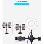 NiSotieb Protable USB Interface Brightness Adjustable Selfie Ring Light with 2 Mobile Phone Holder Desktop Fill Light On-Camera Video Lights for Live Stream/Makeup/YouTube Video