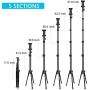 Selfie Stick Tripod, UBeesize 51" Extendable Tripod Stand with Bluetooth Remote for iPhone & Android Phone, Heavy Duty Aluminum, Lightweight