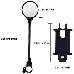 Bike Rear View Mirror Bike Mirror Bike Phone Mount Adjustable Universal Silicone Phone Stand Adjustable Shockproof