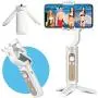 3-Axis Gimbal Stabilizer for Smartphone, Foldbale Phone Gimbal Handheld Stabilizer Video Vlog Youtuber Live Record for iPhone Android Phones, Ultra-Light Weighted w/Auto Inception Dolly Zoom (White)