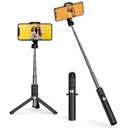 ATUMTEK Bluetooth Selfie Stick Tripod, 360° Rotation Mini Extendable Selfie Stick with Wireless Bluetooth Remote for iPhone 11/11 Pro/XS Max/XR/XS/X/8/7/6s/6 Plus, Samsung, Huawei Smartphones