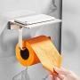 LANGPAI Toilet Paper Holder for Bathroom Solid Brass and Superior Hotel Style Tissue Roll Holder with Cell Phone Storage Nickel Finish