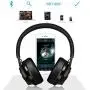 Bluetooth Headphones, Riwbox XBT-880 Wireless Bluetooth Headphones Over Ear with Microphone and Volume Control Wireless and Wired Foldable Headset for iPhone/iPad/PC/Cell Phones/TV (Black&Grey)