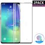 [2 Pack] Galaxy S10 Plus Screen Protector,[3D Full Edge Covered] [Touch Sensitive] [HD Screen] [Support Fingerprint Sensor] Tempered Glass Screen Protector for Samsung Galaxy S10 Plus/ S10+
