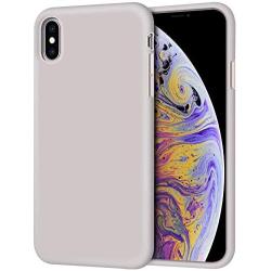 iPhone Xs Max Case, Anuck Soft Silicone Gel Rubber Bumper Case Anti-Scratch Microfiber Lining Hard Shell Shockproof Full-Body Protective Case Cover for Apple iPhone Xs Max 6.5" 2018 - Lavender Gray