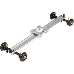 Movo SGTD-60S 23" Linear Track Slider, Table Dolly Combo Video Rig with Skate Wheels, Retractable Legs and Carrying Case (Silver)