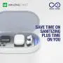 Cell Phone Cleaner Compatible with Wireless Charging, Stylish Cleaning Device for Smartphone, Wireless Charging Station Home and Office, Large Capacity, White