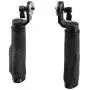 CAMVATE Aluminum Rosette Leather Handle Grip for Rosette Standard Accessory One Pair(Black,M6 Thread,31.8 mm)
