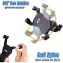 Aikzik Bike Phone Mount, Motorcycle Phone Mount 360° Rotation Bicycle Phone Holder Fits Phone Xs Max XR X 8 7 6 Plus, Samsung S10 9 8, Galaxy S9 8 7, Google Pixel, GPS Other Devices from 3.5" to 6.5"