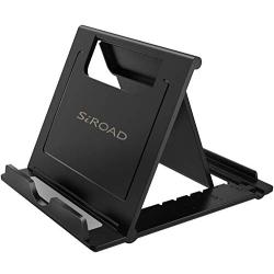 Adjustable Foldable Phone Tablet Stand Holder for Desk,Compatible for iPhone 11 10 iPad Mini or Any 4-9 inches Mobile Phone Tablet (Black 1 Pack)