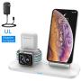 Wireless Charger, 3 in 1 Wireless Charging Station for Apple Watch and iPhone Airpods, Wireless Charging Stand Compatible for Apple iPhone X/XS/XR/Xs Max/8/8 Plus Apple Watch Series 4 3 2 1 Airpods