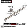 JQK Double Toilet Paper Holder, 5 Inch 304 Stainless Steel Dual Tissue Paper Dispenser, 2 Roll Brushed Nickel Wall Mount, TPH101-BN