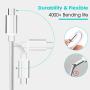 Micro USB Cable 10FT Android Charger Cable 3 Pack Extra Long Nylon Braided Cord Compatible for Samsung Galaxy S7 Edge S6 S5 J7 J3 Prime/Star/Sky LG G3 G4 K30 K40 PS4 Xbox Tablet White