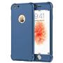ORETECH iPhone 6S Plus Case, iPhone 6 Plus/6S Plus Case with [2 x Tempered Glass Screen Protector] 360° Shockproof Protective Hard PC+Soft TPU Silicone Cover for iPhone 6 Plus/6s Plus - 5.5 Blue