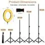 6.6" RGB Selfie Ring Light, Double LED Ringlight 3200-6500K with Mirror & Tripod Stand for Live Stream/Make Up/YouTube/TikTok/Photography/Video Recording Compatible with iPhone & Android Phone