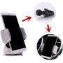 Radish Stars Adjustable Strong Sticky Dashboard Car Phone Mount Crystal Rhinestone Phone Holder, White