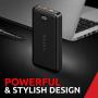 【UL Certified】 Villain Power Bank Portable Charger 20000mAh Qualcomm Quick Charge 3.0, 18W PD, USB Type C Fast Charging Cell Phone External Battery Pack, Powerbank for iPhone, Android, Camera