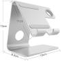 Apple Watch Stand, ZVEproof Universal 2 in 1 iPhone and Apple Watch Charger Holder Charging Station for iWatch,iphone6/7/8 X Plus,Nintendo Switch,Tablets(Up to 12.9 inch), Silver