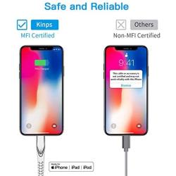 KINPS Apple MFI Certified USB C to Lightning Cable (3ft/1m), Fast Charging Cord Compatible with iPhone 11/11Pro/11 Por Max/X/XS/XR/XS MAX, Supports Power Delivery (for Use with Type C Chargers),Red