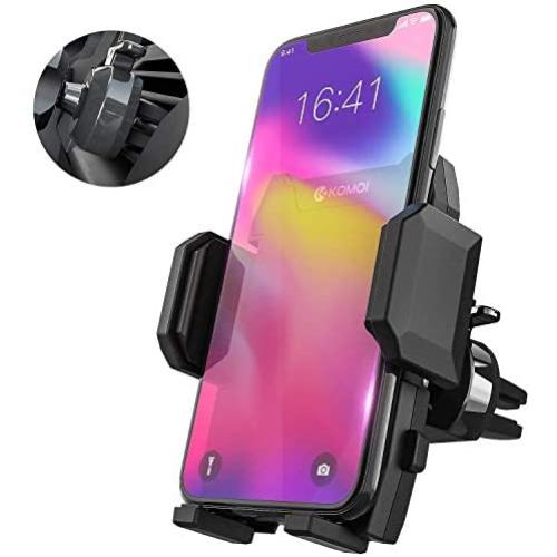 Cell Phone Holder for Car, Universal Car Air Vent Mount with Adjustable Compatible with iPhone 11 Pro Max XS XS Max XR X 8 8+ 7 7+ SE 6s 6+ 6 5s Samsung Galaxy S10 S9 S8 S7 and More (Black)