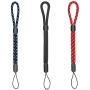 Wrist Lanyard Hand Strap, 3 Pieces Adjustable Mini Wristlet for Smartphone Camera Flashlight USB Flash Drive Key Remote Controller Black/Blue/Red