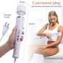 YEVIOR Wired Powerful Handheld Wand Massager with 10 Pulse Settings, Personal Total Body Therapy Massager Wand for Sports Recovery, Muscle Aches, Body Pain (White)