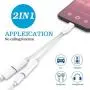 [Apple MFi Certified] for iPhone Headphones Adapter, Lightning to 3.5mm Headphone Jack Adapter Dual Ports Dongle Charge Jack AUX Audio 3.5mm for iPhone 11/11 Pro/X/XS/XR/8/7, Support All iOS System