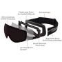 TurnWay OTG Ski/Snowboard Goggles - 100% UV Protection, Anti-Scratch & Anti-Fog, Over Glasses Snow Goggles for Men, Women, Youth & Kids