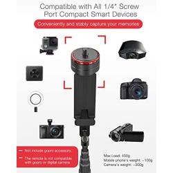 Selfie Stick Tripod, BlitzWolf Lightweight Aluminum All in One Extendable Phone Tripod for Gopro Dslr Camera, Selfie Stick with Wireless Remote for iPhone 11 Pro/XS Max/XS/XR/X/8/7/6, Galaxy S10/S9/S8