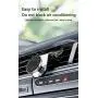 boomee Magnetic Car Air Vent Phone Holder Universal Cell Phone Bracket Stand for Car L Shape Magnetic Phone Holder in Car 360°Rotation Magnetic Car Mount (Silver)