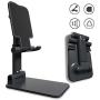 Adjustable Phone Stand Holder, ZHIKE Foldable Tablet Stand Mobile Phone Mount for Desk Compatible with Samsung Galaxy ipad Mini iPhone 11 Series X Xs max All Smartphones Smartphone, Kindle (Black)