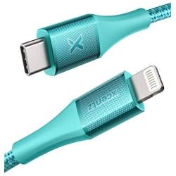 Xcentz USB C to Lightning Cable, iPhone 11 Charger [6ft Apple MFi Certified] Fast Charging Support Power Delivery, Nylon Braided Cable for iPhone 11/11 Pro/11 Pro Max/XS Max/XS/XR/X/8/8 Plus, Blue