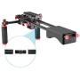Neewer Portable Camera Movie Video Making System with Camera/Camcorder Mount Slider, Soft Rubber Shoulder Pad and Dual-Hand Handgrip for All DSLR Video Cameras and DV Camcorders Red