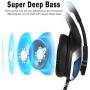 GFDGFDG Wired Stereo Gaming Headset, for PS4 PC Laptop Tablet Smart Phone Super Deep Bass Over-Ear Headphones, with Volume Control and MIC Switch