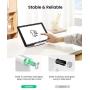UGREEN Tablet Stand Holder Adjustable Compatible for iPad 10.2 2019, iPad Pro 11 Inch 2020, iPad 9.7 2018, iPad Mini 5 4 3 2, iPad Air, Nintendo Switch, iPhone 11 Pro Max SE XS XR X 8 Plus 7 6 (White)