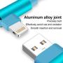 iPhone Charger Cable 10 FT 90 Degree iPhone Lightning Cable 3 Pack Right Angled Brided iPhone Charging & Syncing Cord for iPad/iPhone XS/Max/XR/X/8/7/6/iPod(Light Blue,10ft)