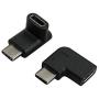 Right Angle USB C Adapter,Ruaeoda USB C 90 Degree Adapter Type C Male to Female Adapter (2-Pack) Right & Left Angled 90 Degree Extension Adapter for Laptop & Tablet & Mobile Phone,MacBook Pro Air