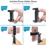 Phone Tripod Mount Adapter with 360 Degree Swivel Ball Head + Phone Clamp, KDD Adjustable iPhone Tripod Mount for iPhone 11 Pro Max, Samsung and Other Smartphones