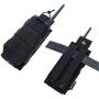 Tactical Universal Radio Holster/Radio Pouch Holder Case Bag Military Molle Radio Case for Baofeng Motorola Midland CB Walkie Talkies Compatible with 5.11 Bags (Black) by LUITON