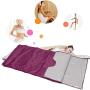 Uttiny Far Infrared Sauna Blanket, 70.8x31.4 Inches 110V 2 Zone Waterproof Detoxification Blanket with Safety Switch Used As Home Sauna for Body Shape Slimming Fitness (Purple)