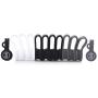 SUNFICON 10 Pack Earbuds Cords Organizers Magnetic Cable Clips Organizers Bookmark Clips Whiteboard Noticeboard Fridge Magnets USB Cable Manager Keeper for Home Kitchen Office School,Gray White Black