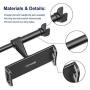 Car Headrest Mount, Tryone Tablet Headrest Holder Compatible with Smartphones/Tablets/Switch 4.7"-10.5", Headrest Posts Width 4.9in-5.9in(Black)