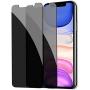 [2 Pack] Privacy Screen Protector for iPhone 11/XR, YMHML Tempered Glass Anti-Spy Bubble Free Case Friendly Easy Installation Film for iPhone 11/XR 6.1 Inch